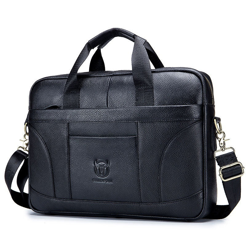 Full-grain Leather Large-capacity Men's Briefcase