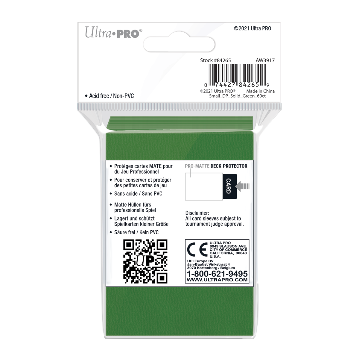 Ultra PRO: Small 60ct Sleeves - PRO-Matte (Green)