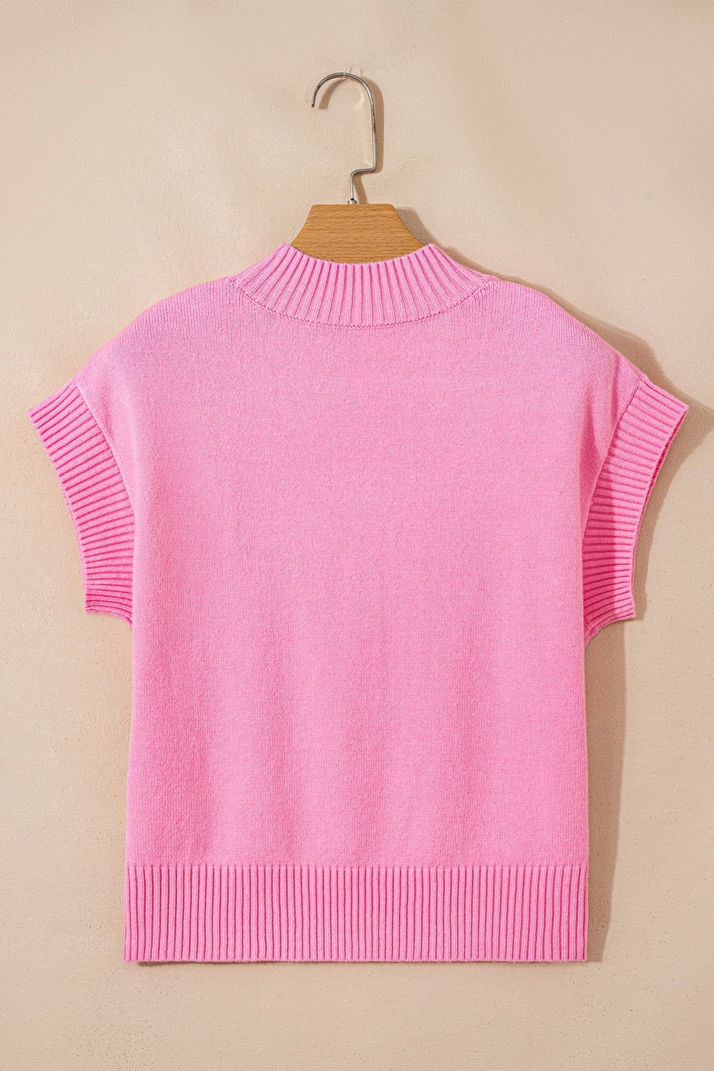 Heart Graphic Cropped Short Sleeve Sweater