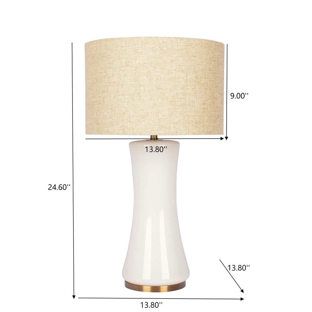 Cascade Glass Lamp Golden Base