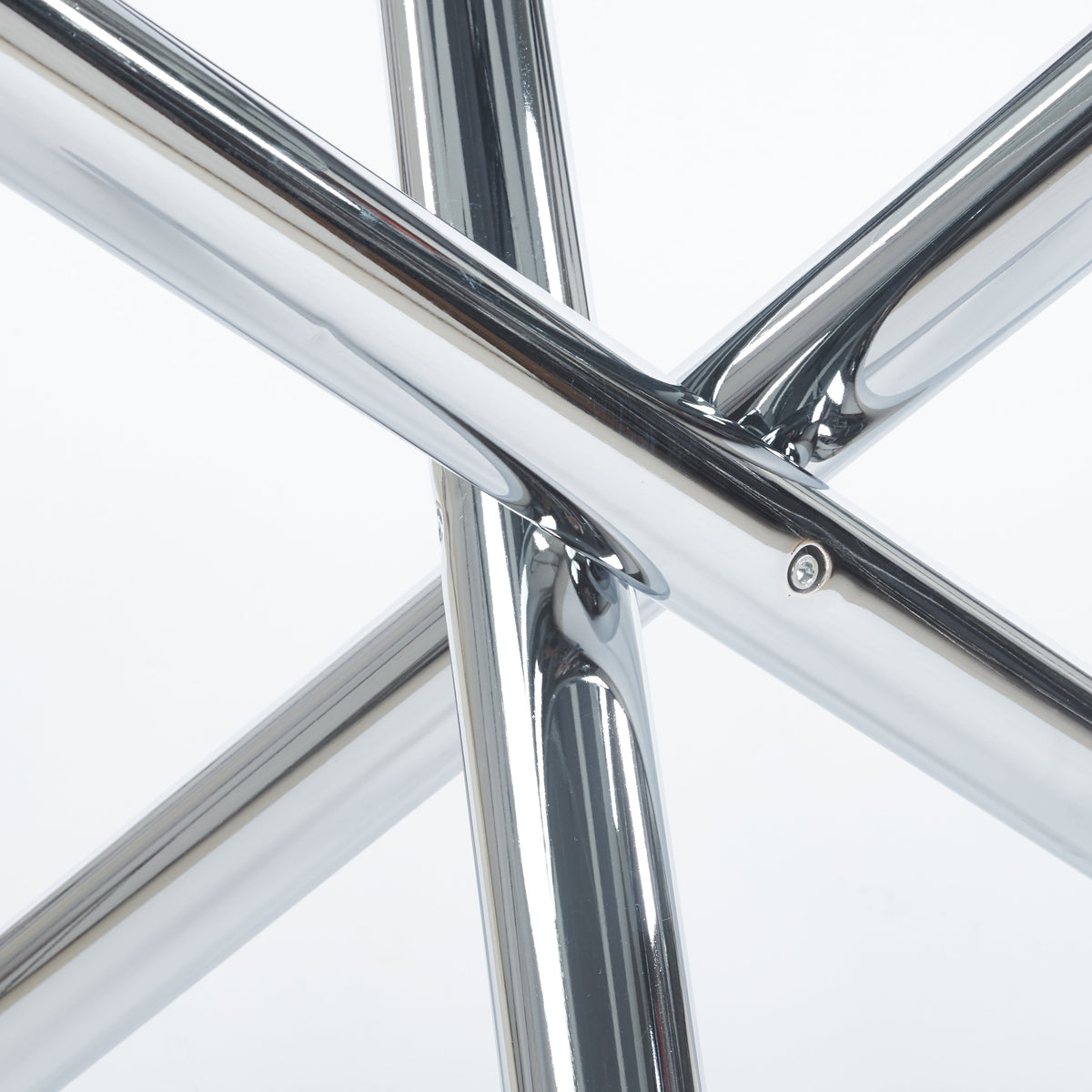 Chrome Dining Table with Metal Legs