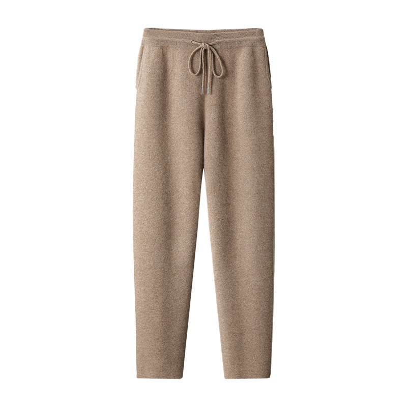 Thickened Assorted Colors Cashmere Men's Casual Loose Knitted Casual Pants