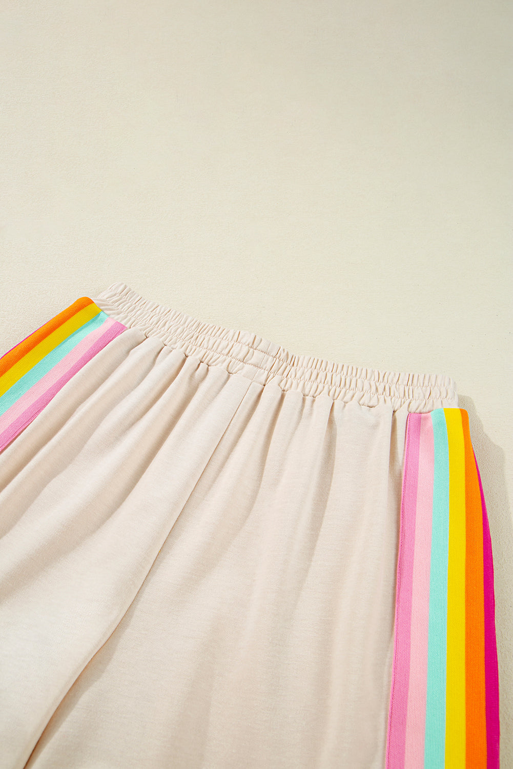 Stripe Short Sleeve Top & Shorts Athleisure Set