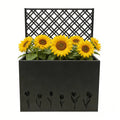 Tall Metal Planter Raised Garden Bed with Trellis