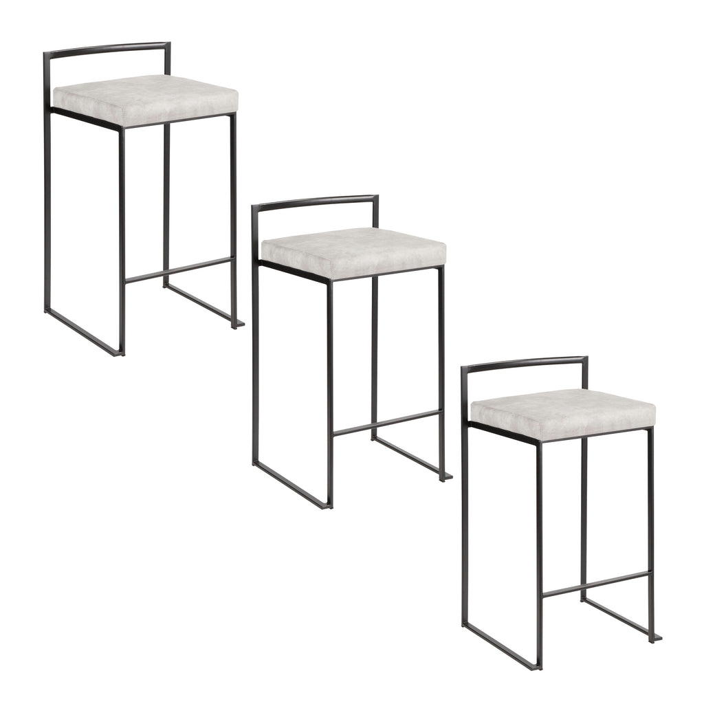 26" Contemporary Stackable Counter Stool Set