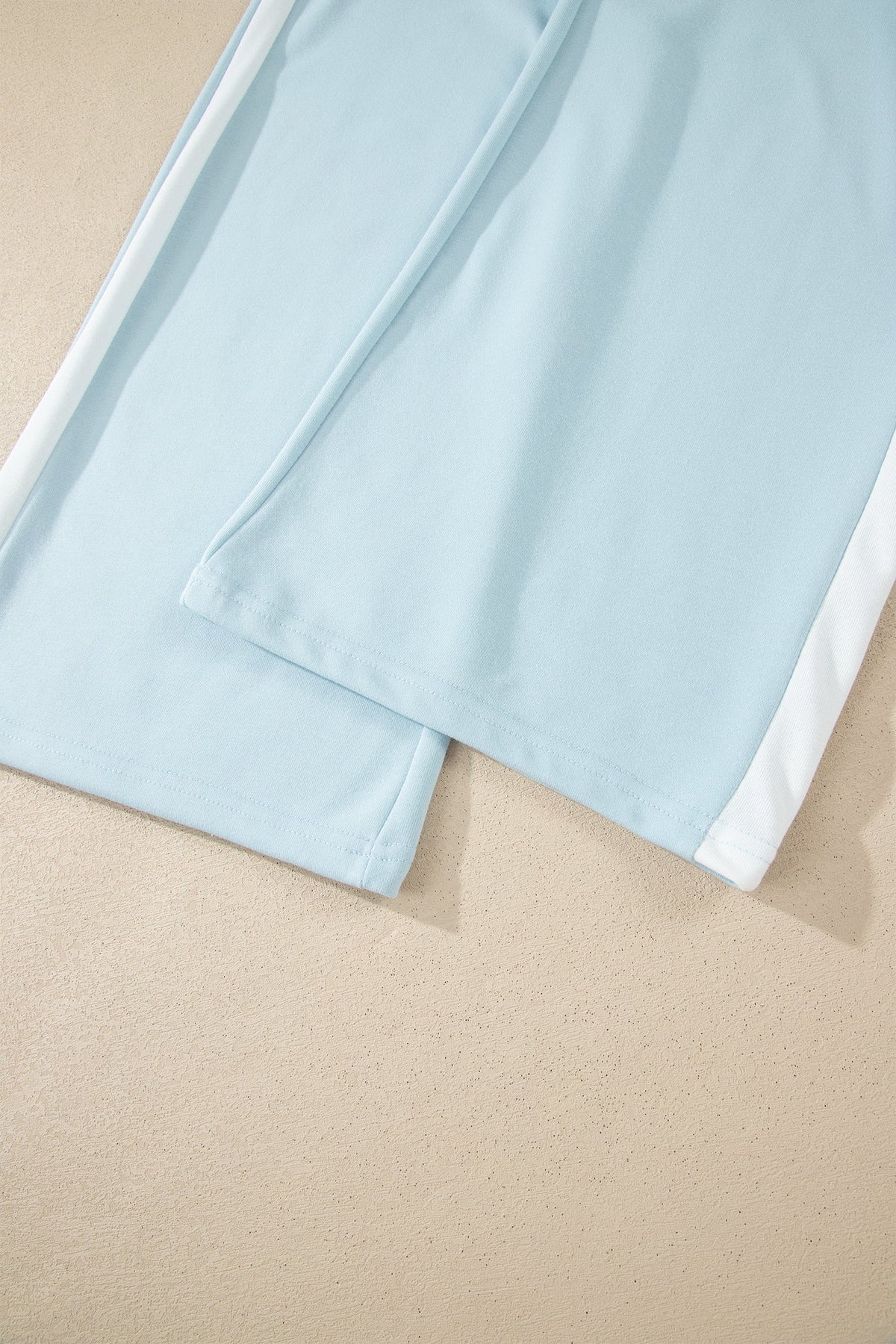 Contrast Trim Boxy Tank & Wide Leg Pants Set