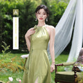 Green National Style Element Bridesmaid Dress