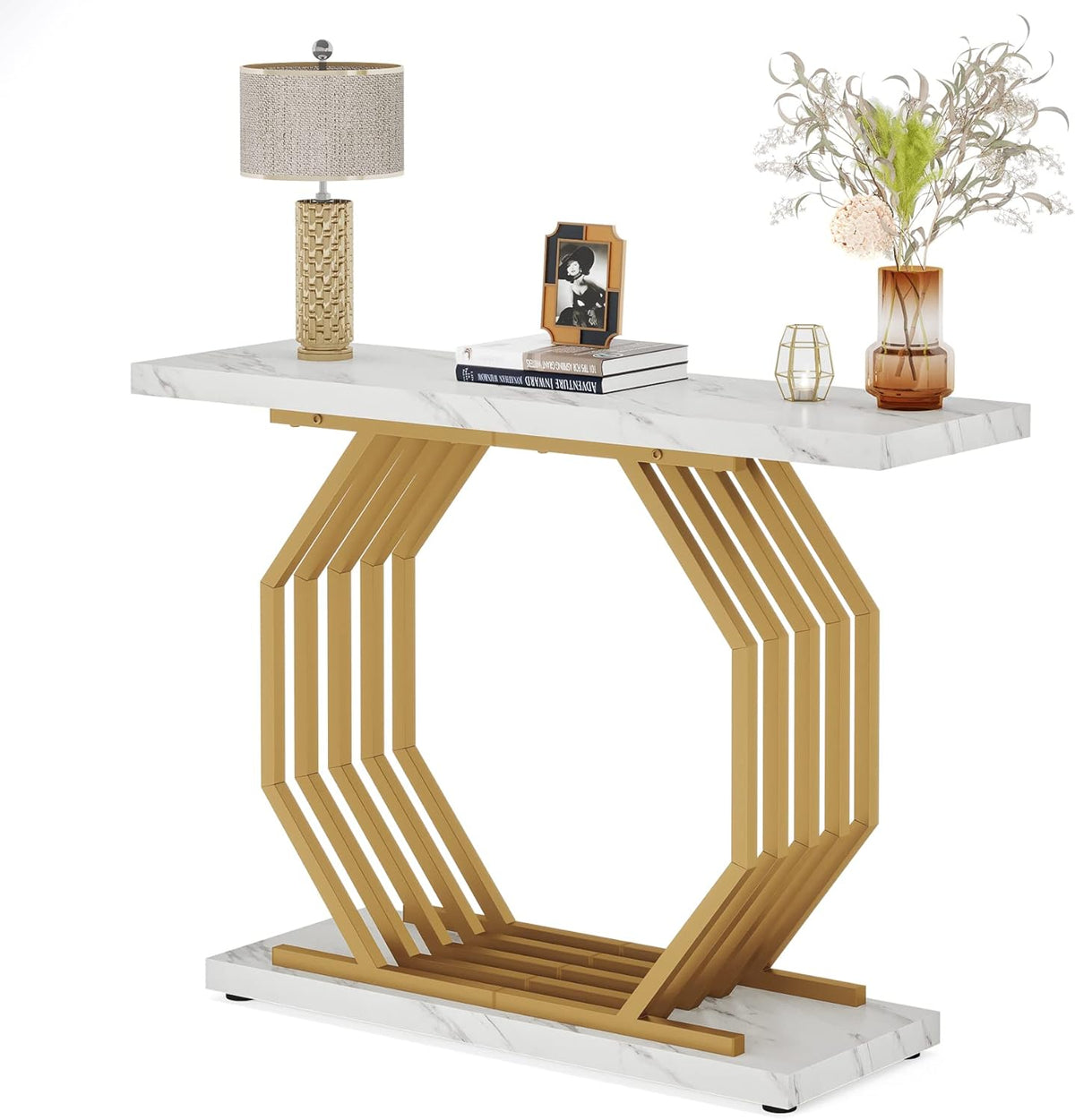 40-Inch Gold Console Table