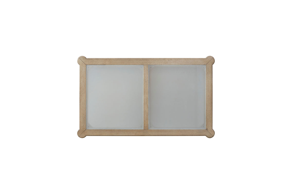 Frosted Glass Top Cocktail Table With Casters