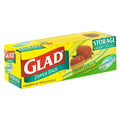 Glad Zipper Storage Bags, Quart Size 25 Bags