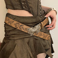 Women's Metal Butterfly Decorative Belt With Skirt And Jeans