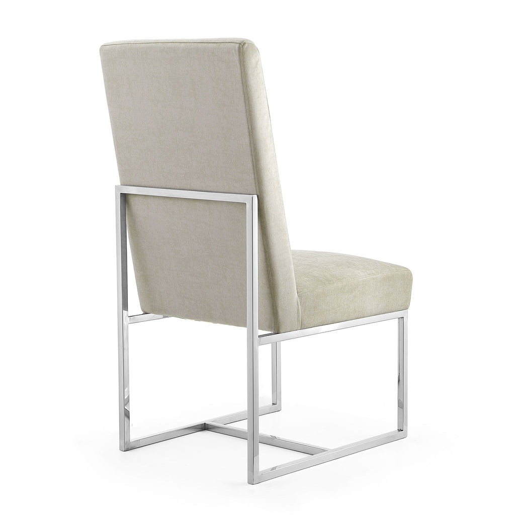 Element Metal Velvet Dining Chair in Champagne