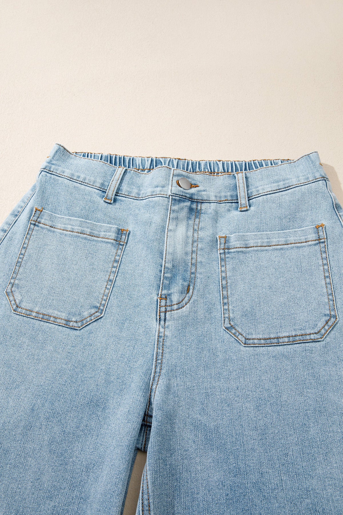 Beau Blue Solid Full-Length Regular Pocket Detail Wholesale Denim Jeans
