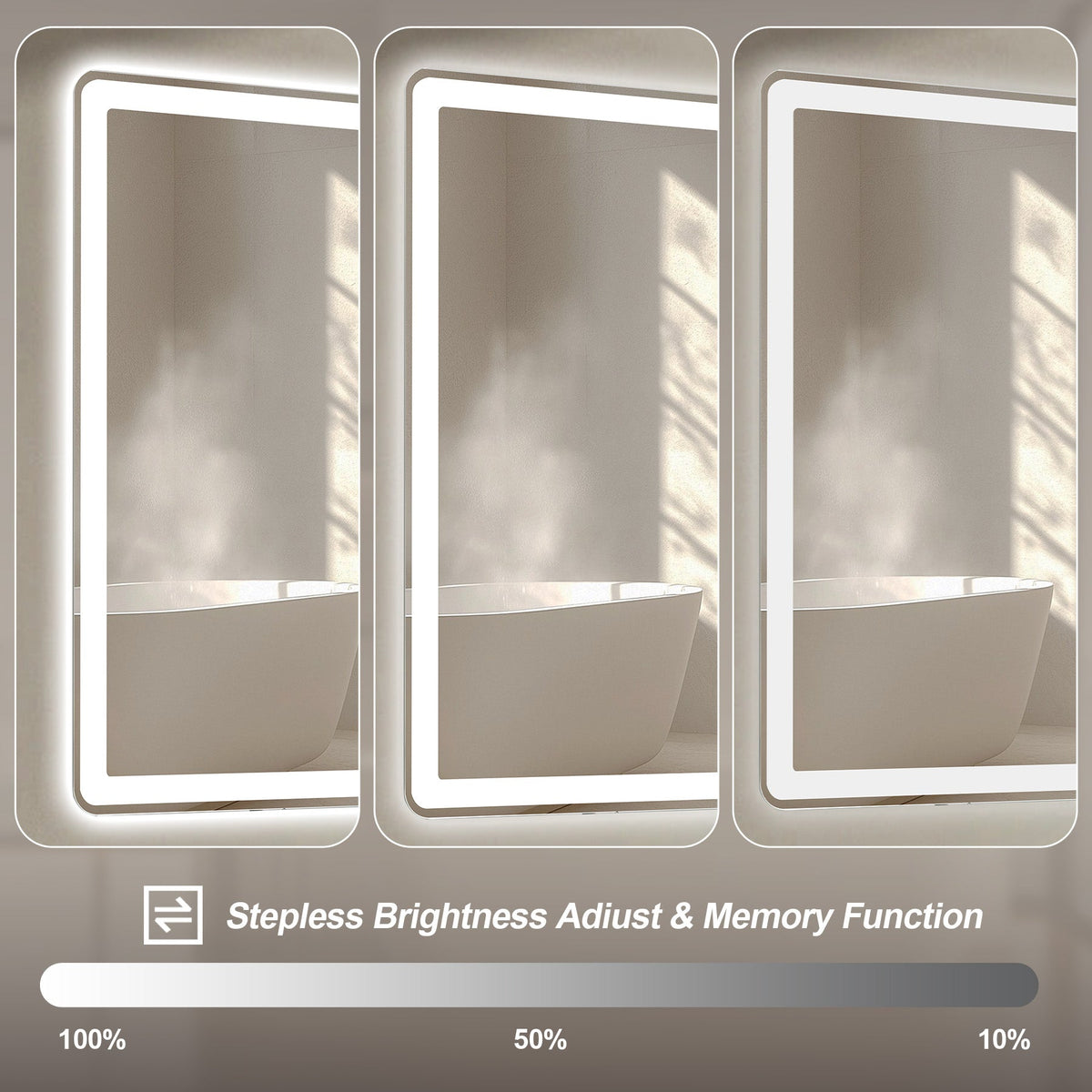 36" x 36" LED Bathroom Mirror