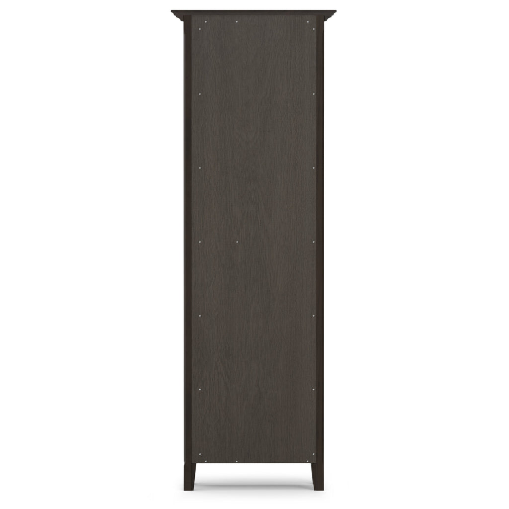 Amherst 24 Inch Solid Wood 5 Shelf Bookcase in Hickory