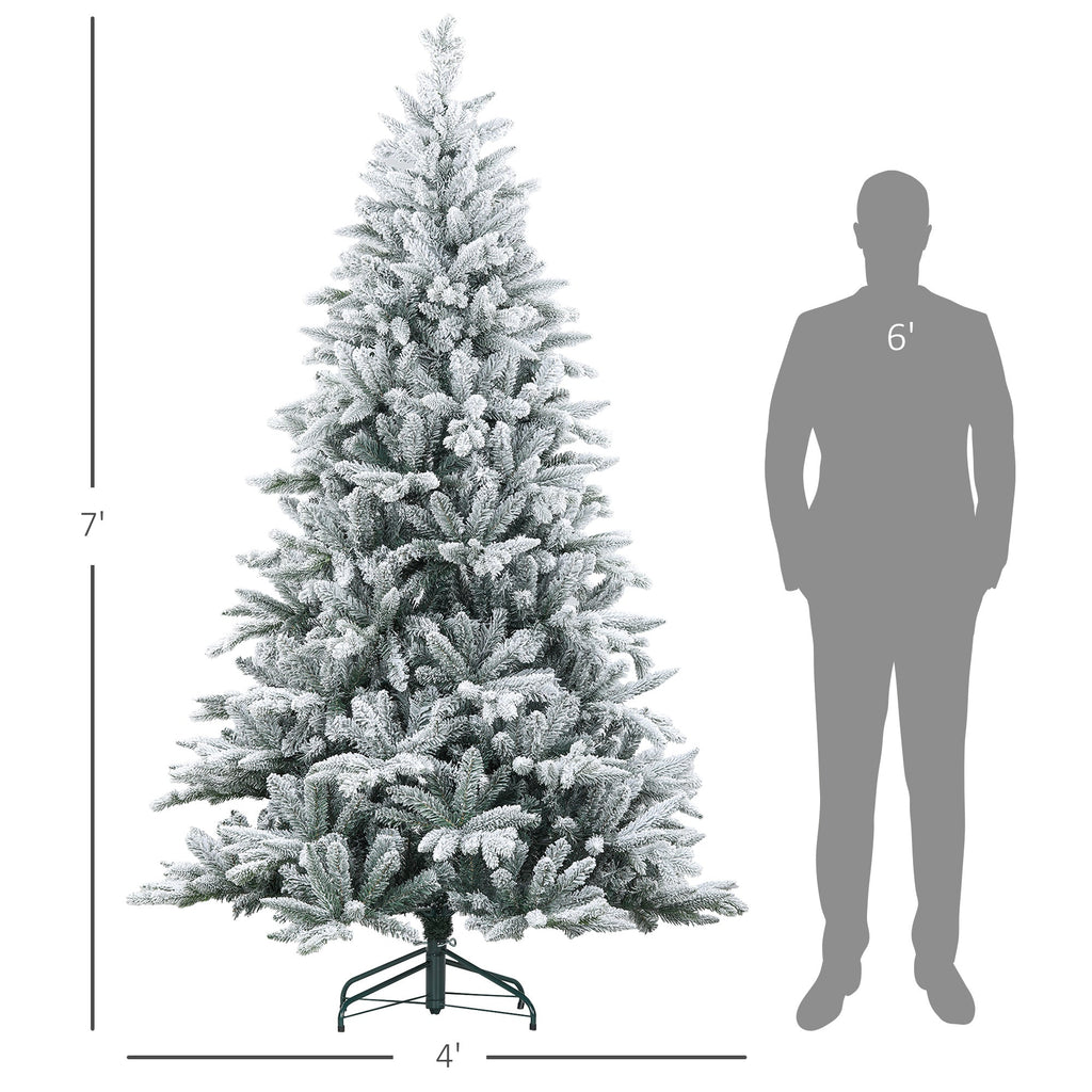 7ft Snow Flocked Artificial Christmas Tree