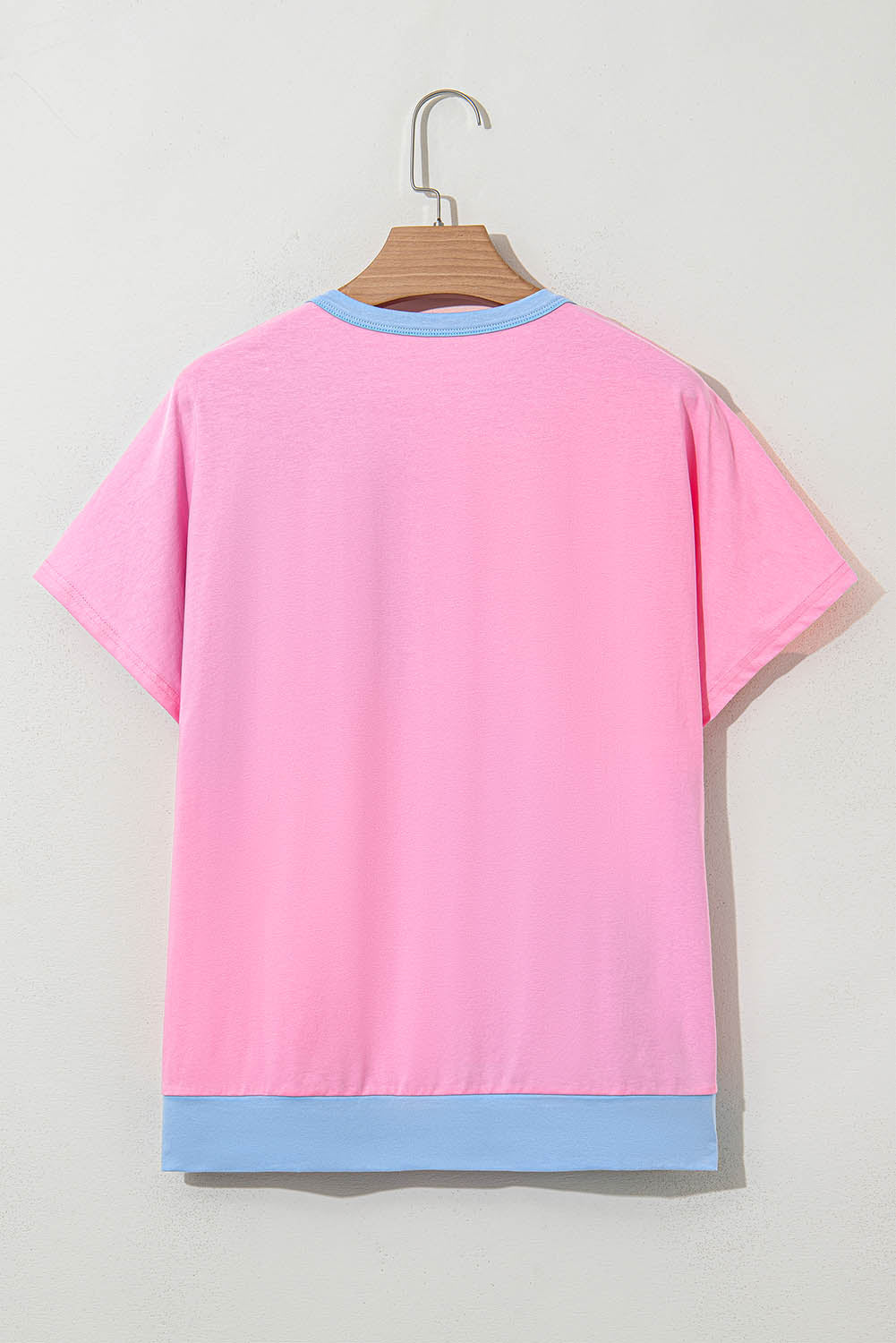 Colorblock Checker Half Button Henley T-Shirt