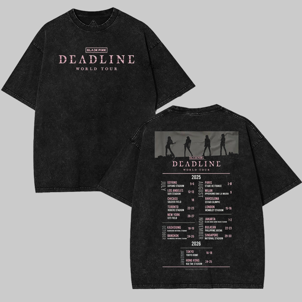 BLACK PINK: Deadline World Tour 2025 Washed T-Shirt HHV