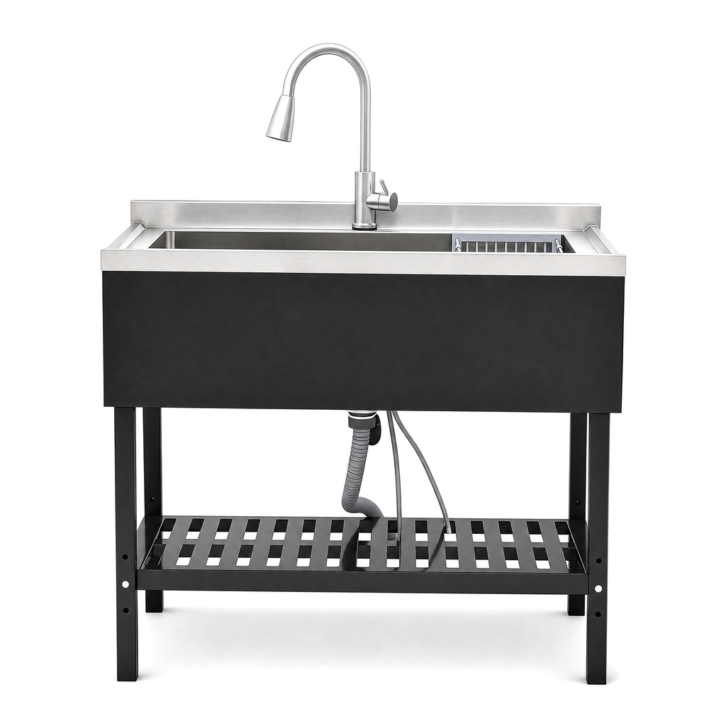 Freestanding Stainless Steel Utility Sink