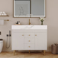 36 In Modern Free-standing Bathroom Vanity with Ceramic Sink & Ample Storage