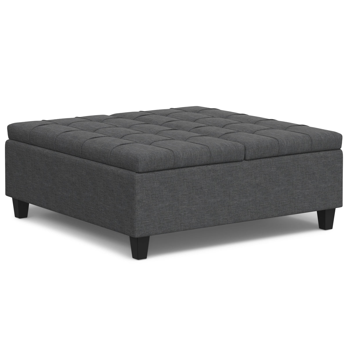 Harrison 40 Inch Wide Large Square Coffee Table Storage Ottoman