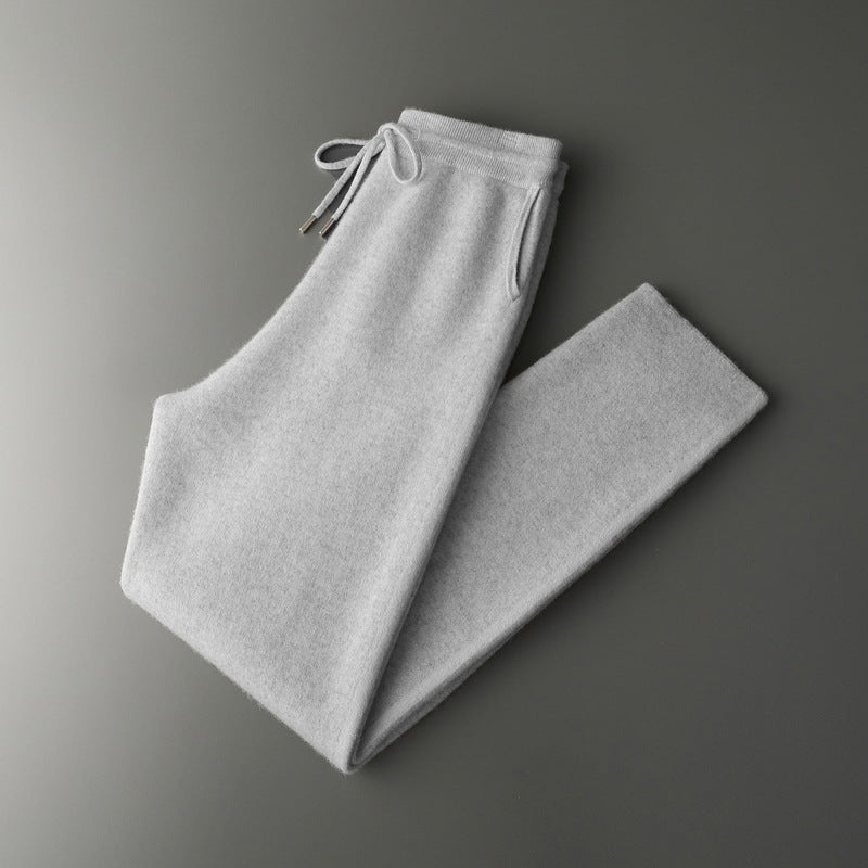 Thickened Assorted Colors Cashmere Men's Casual Loose Knitted Casual Pants