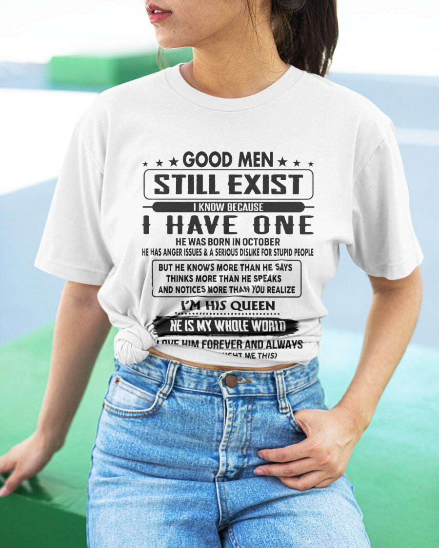 October - Good men Still Exist - gift for your girlfriend, wife from Husband - NGHL10 (SKU-GM-10)