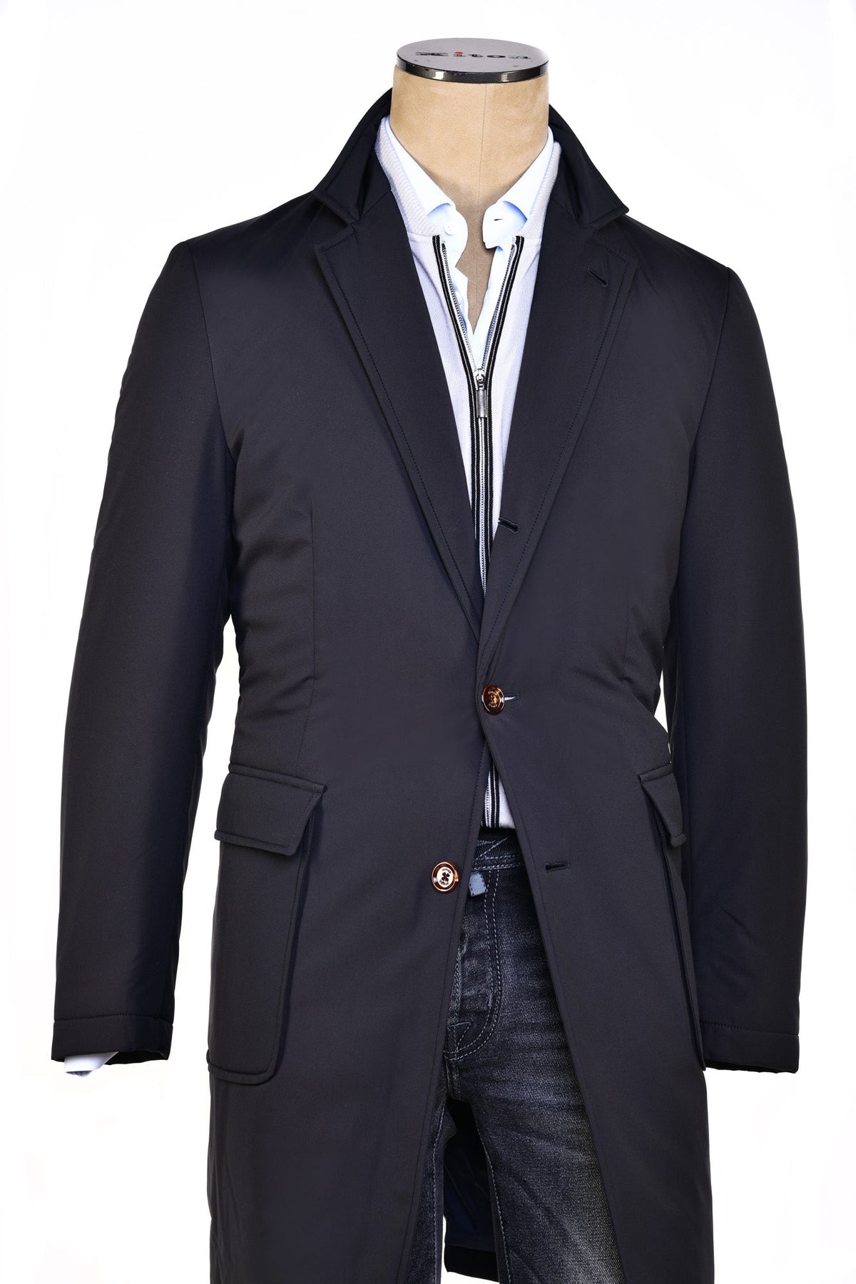 Kired by Kiton Sherp Zip-Up Overcoat