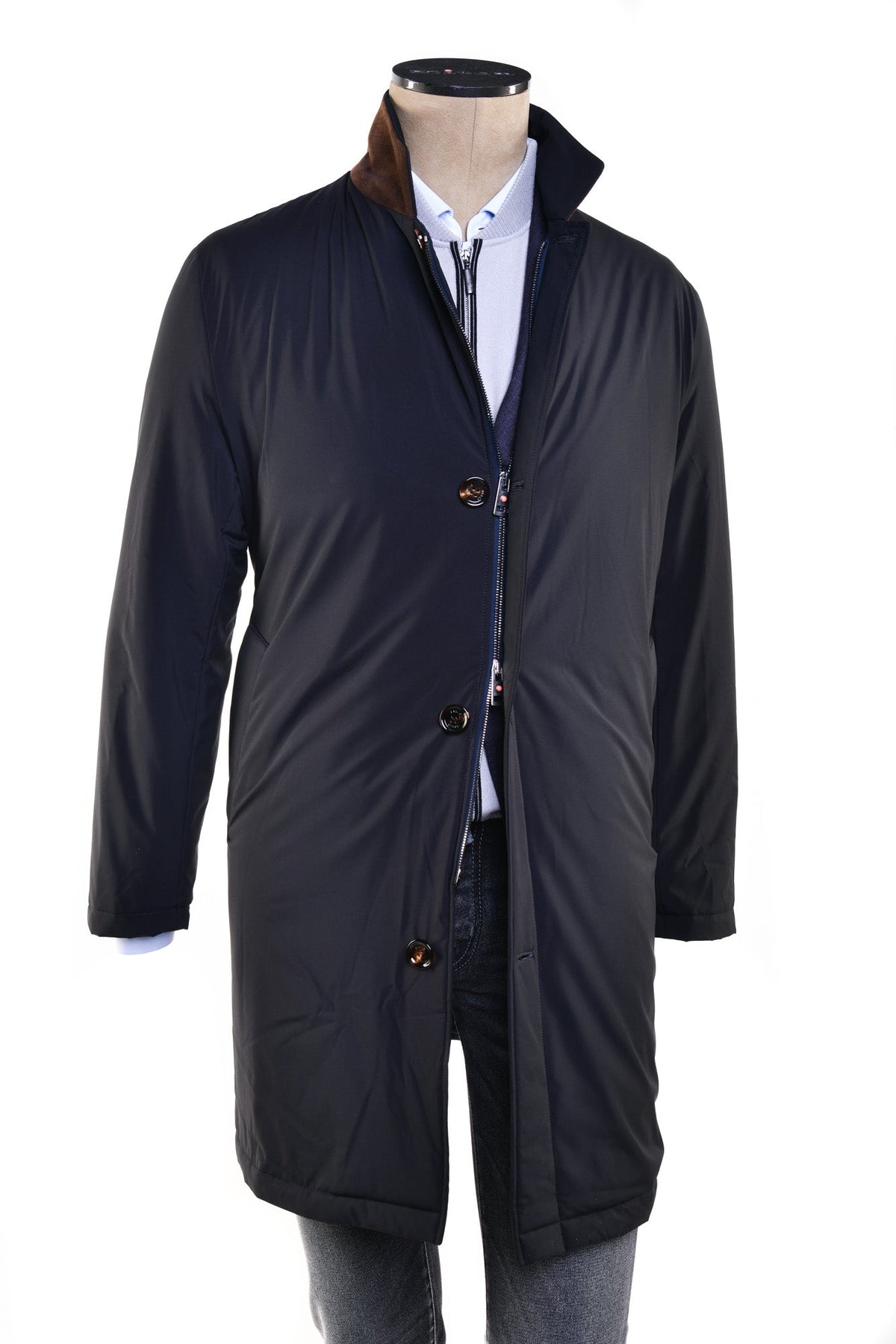 Kired by Kiton Sherp Zip-Up Overcoat