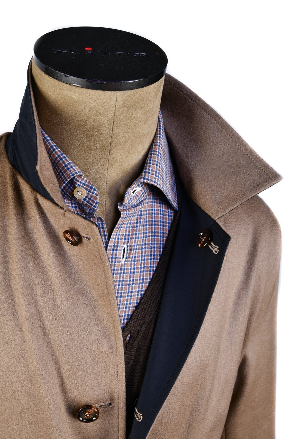 Kired by Kiton Peak Cashmere Reversible Overcoat