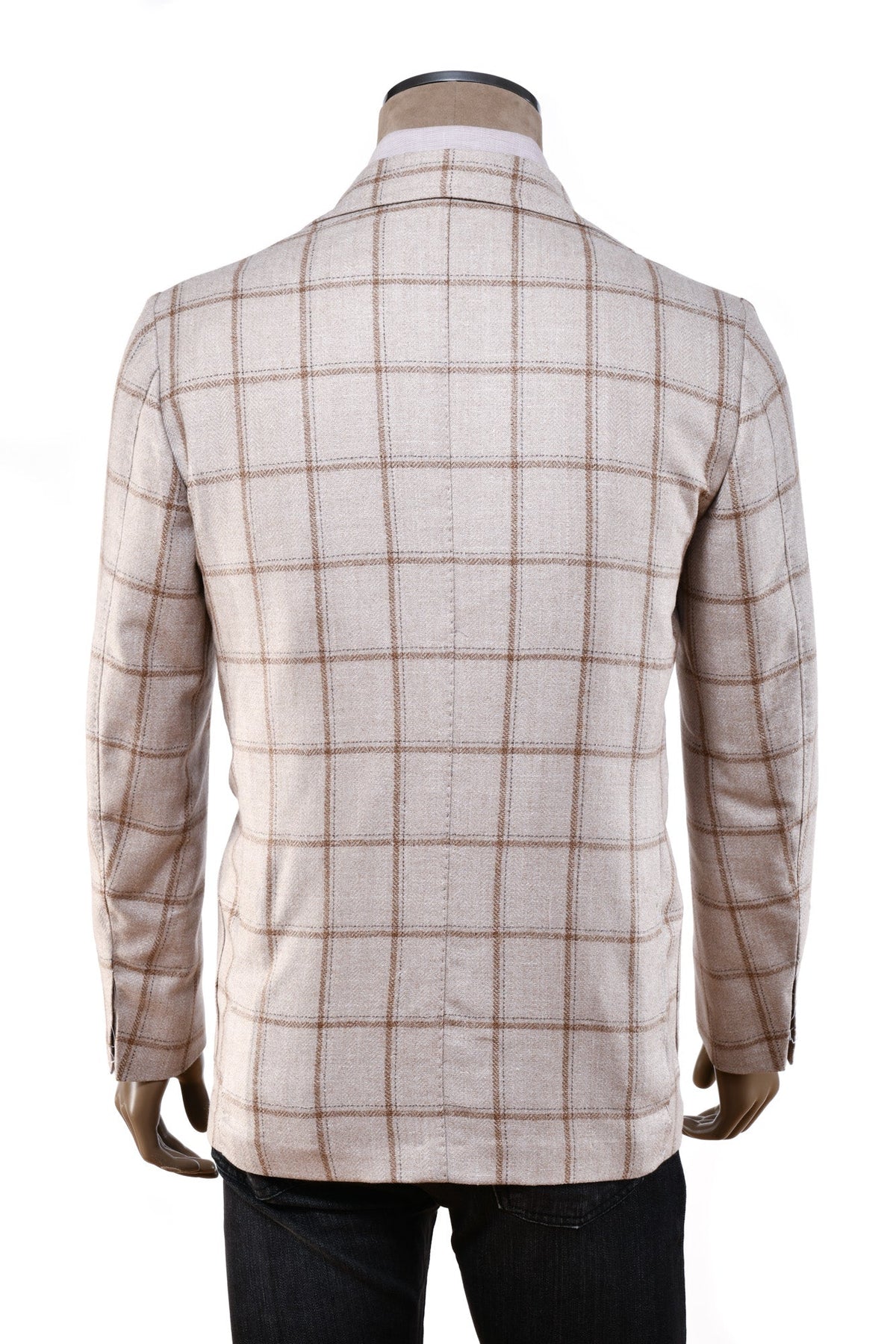 Sartorio Windowpane Virgin Wool-Silk Sport Jacket
