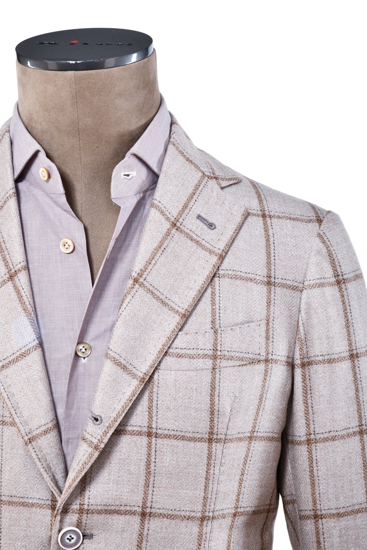 Sartorio Windowpane Virgin Wool-Silk Sport Jacket