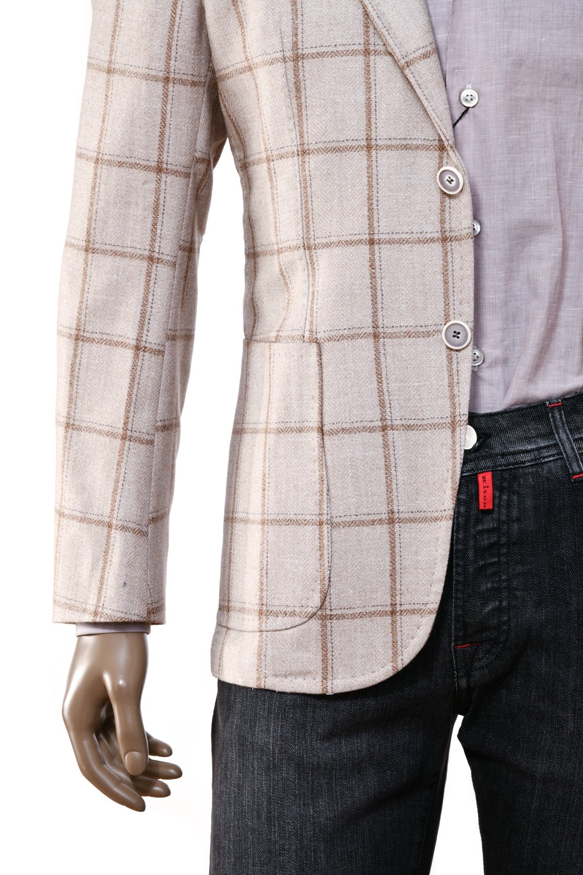 Sartorio Windowpane Virgin Wool-Silk Sport Jacket