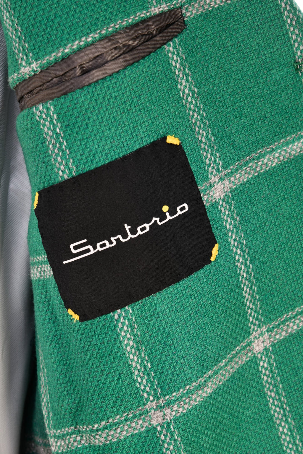 Sartorio Windowpane Virgin Wool-Cashmere Sport Jacket