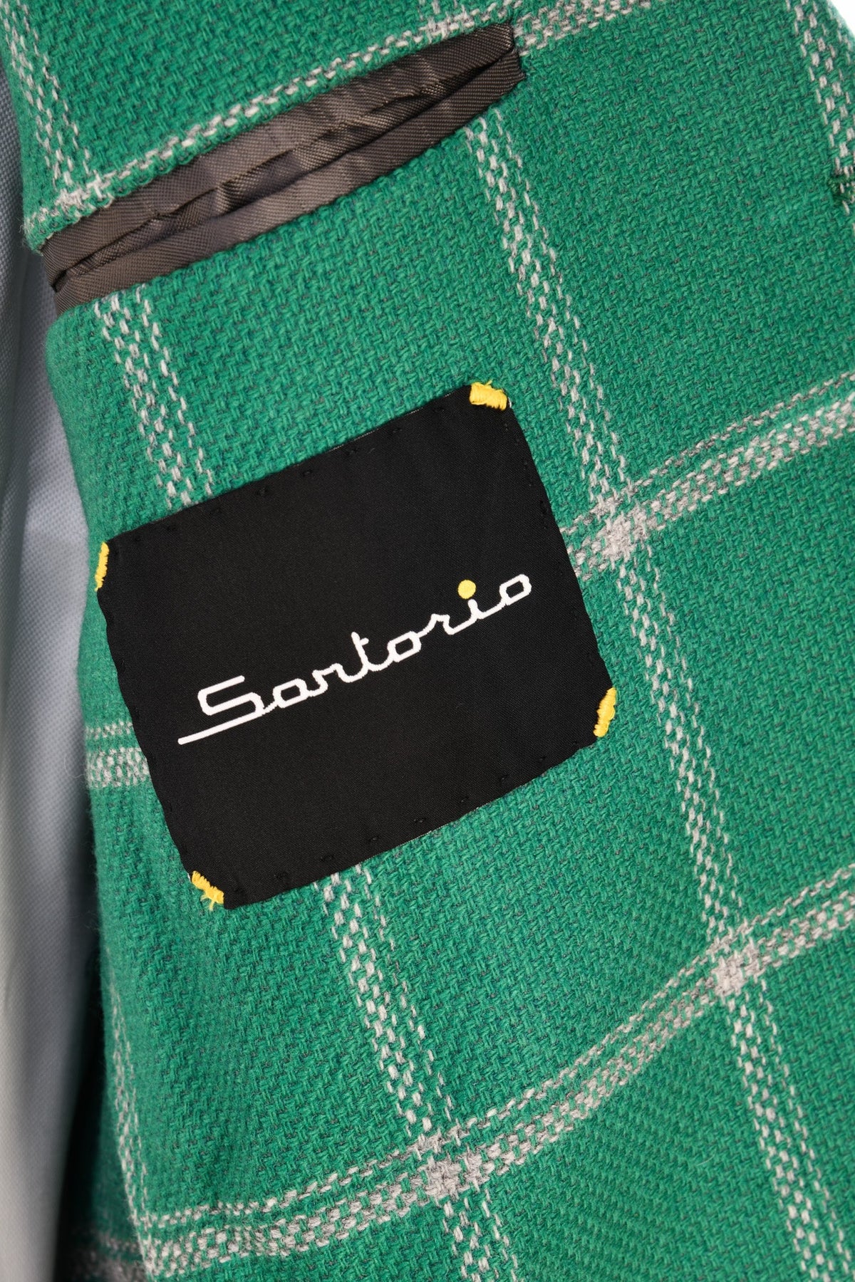Sartorio Windowpane Virgin Wool-Cashmere Sport Jacket