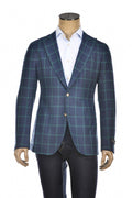 Fiore di Napoli Double Windowpane Wool-Linen Sport Jacket