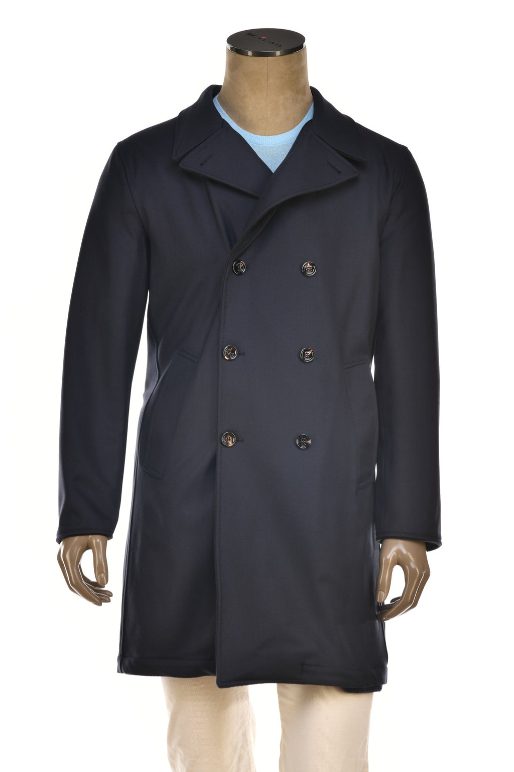 Kired Gyala Acrylic-Wool Double-Breasted Reversible Overcoat