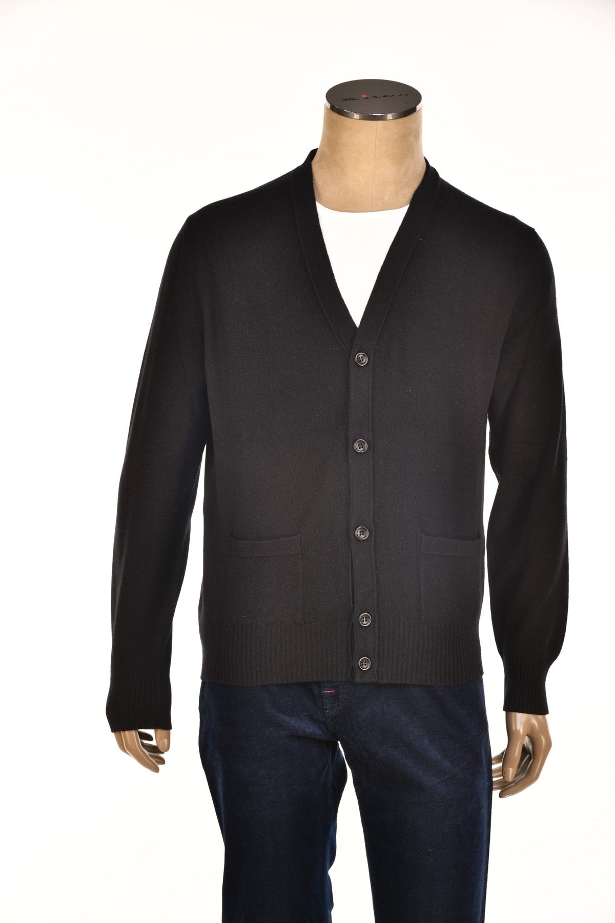 Manrico Cashmere Button Down V-Neck Cardigan