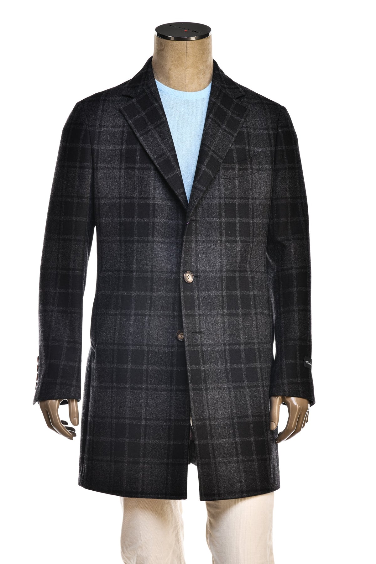 Fiore di Napoli Plaid Wool-Cashmere Overcoat
