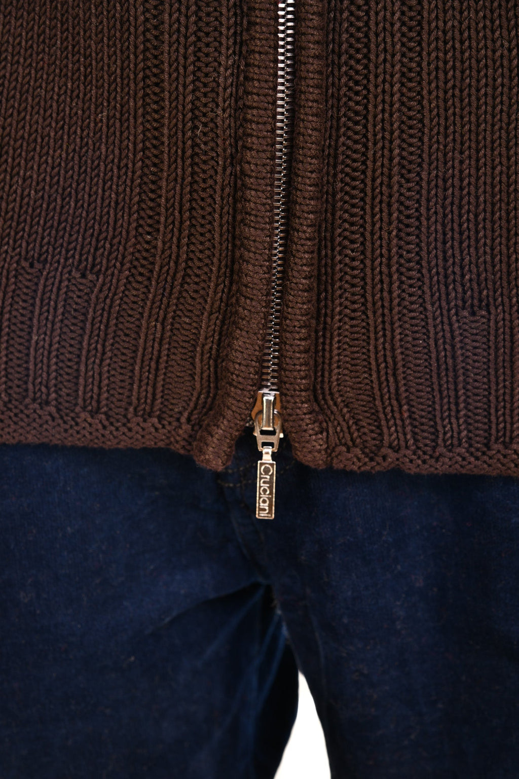 Cruciani Cotton Zip-Up Sweater