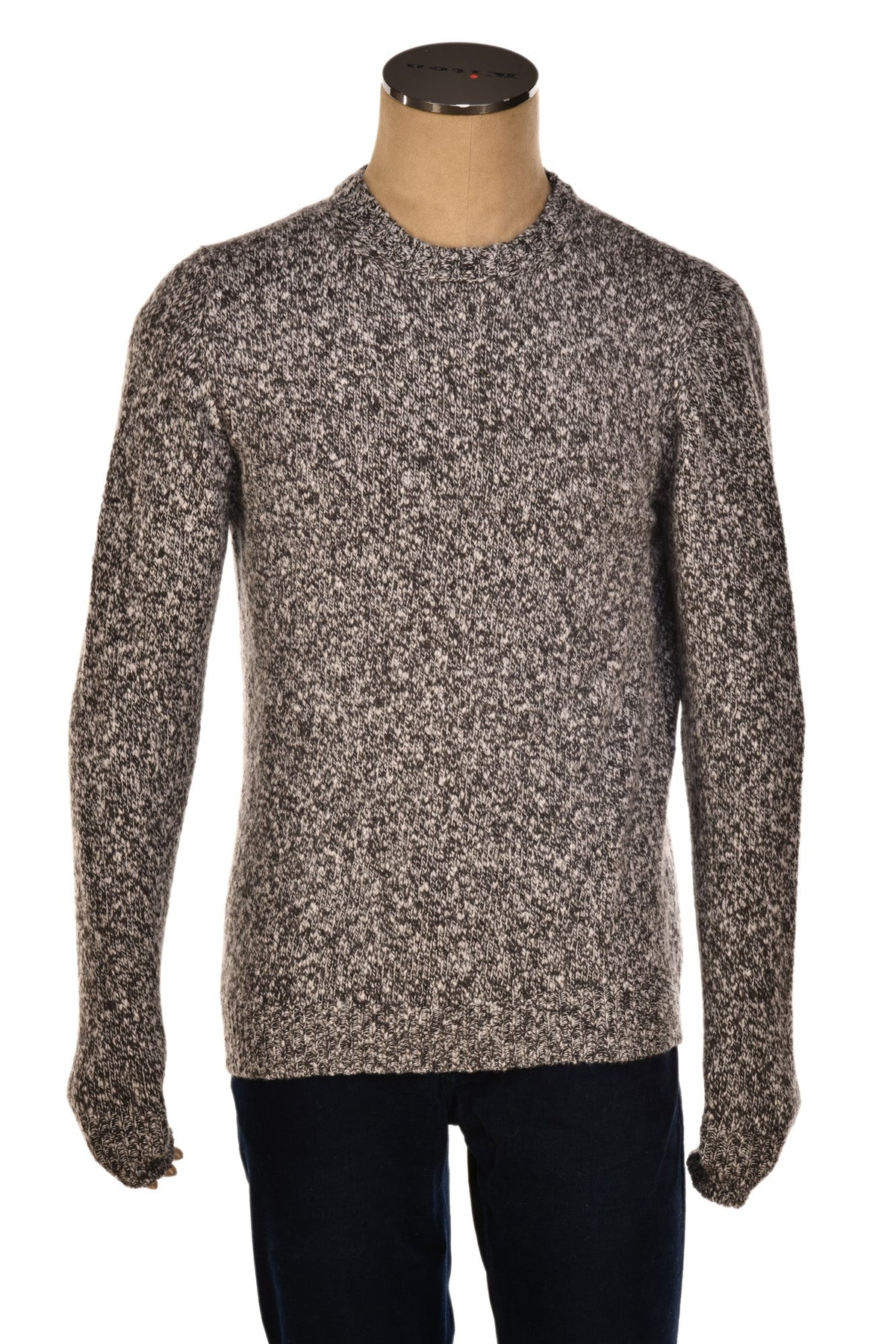 Fedeli Wool-Cashmere Marled Crewneck Knit Sweater