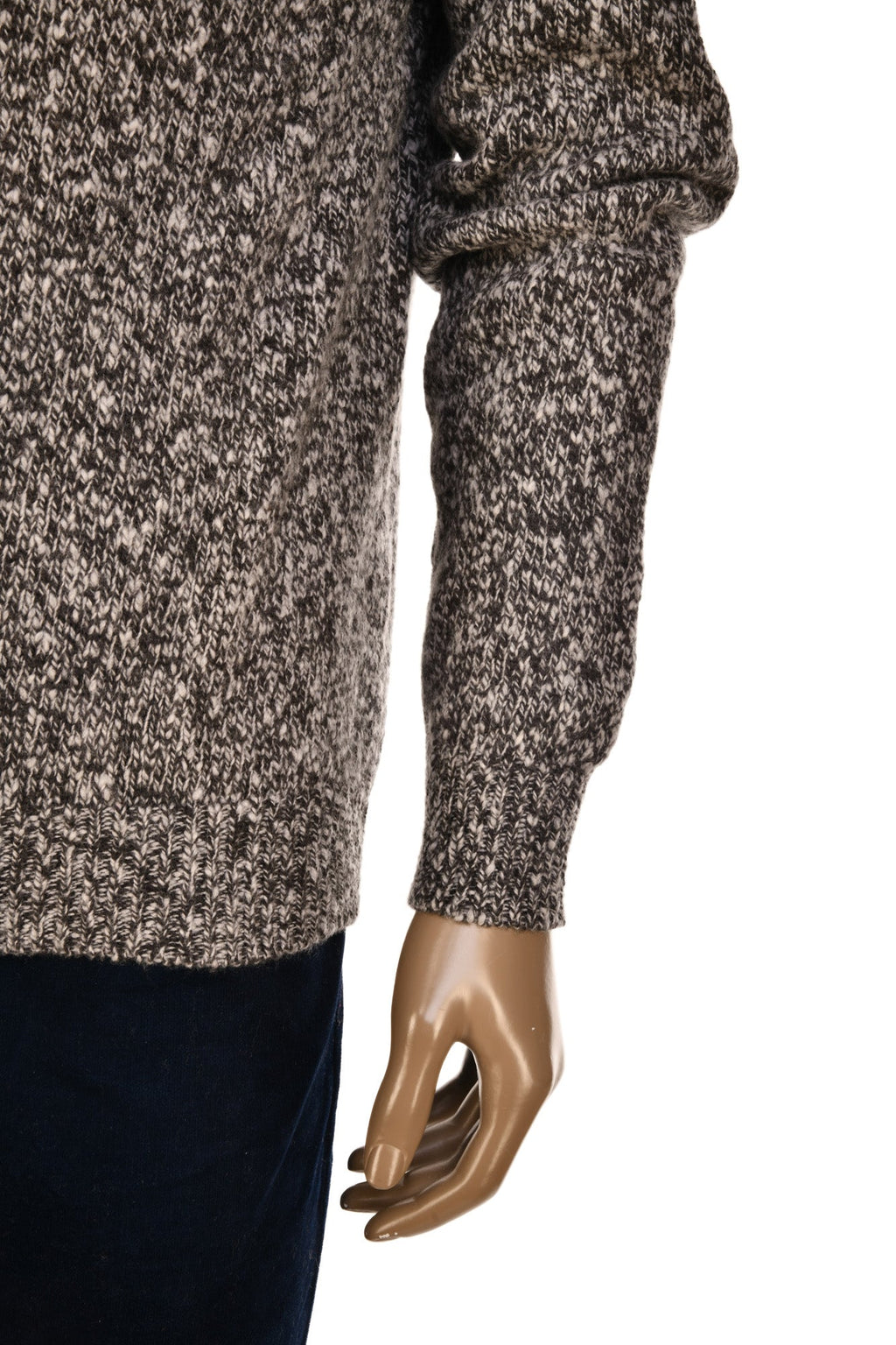 Fedeli Wool-Cashmere Marled Crewneck Knit Sweater