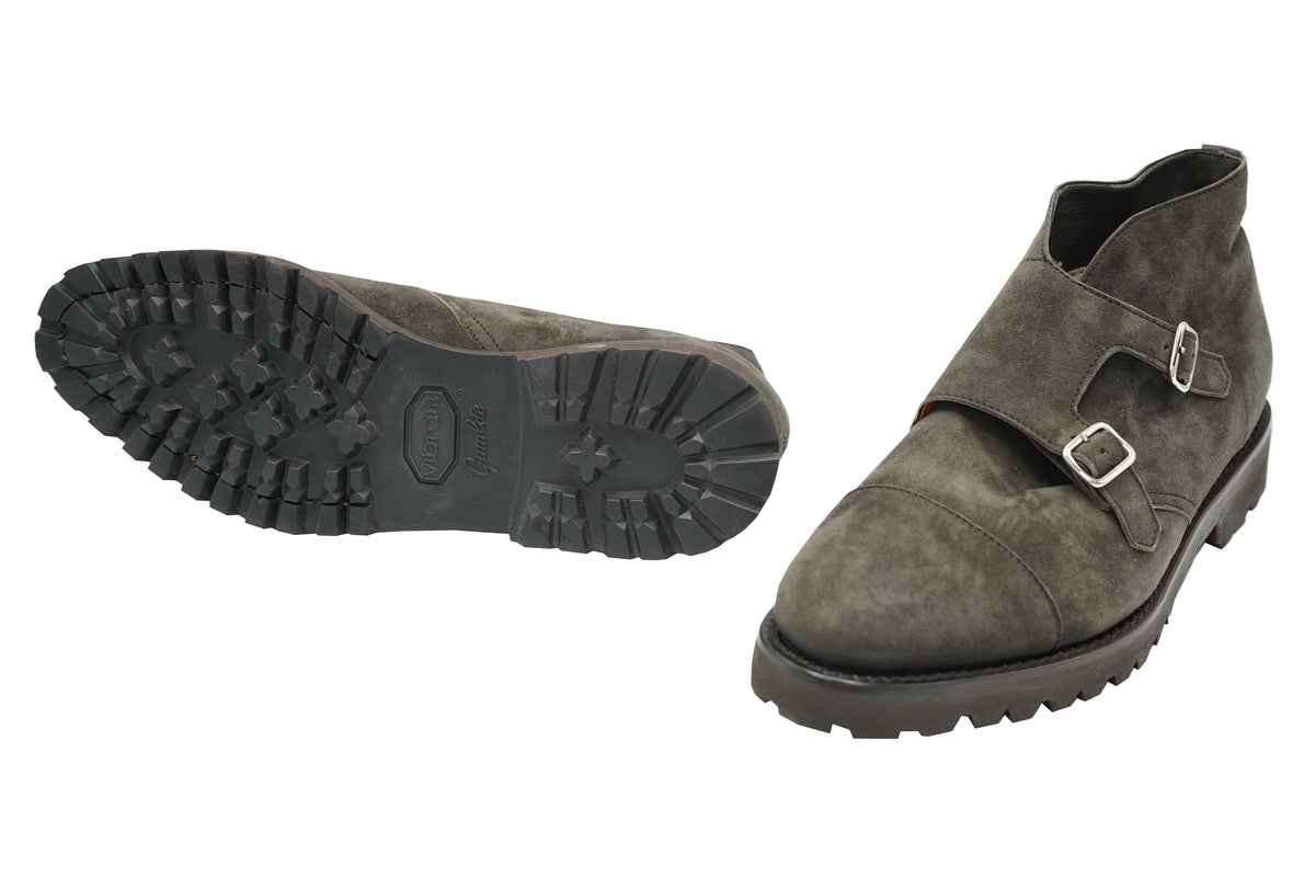 Andrea Ventura St Tropez Suede Monk Strap Boots
