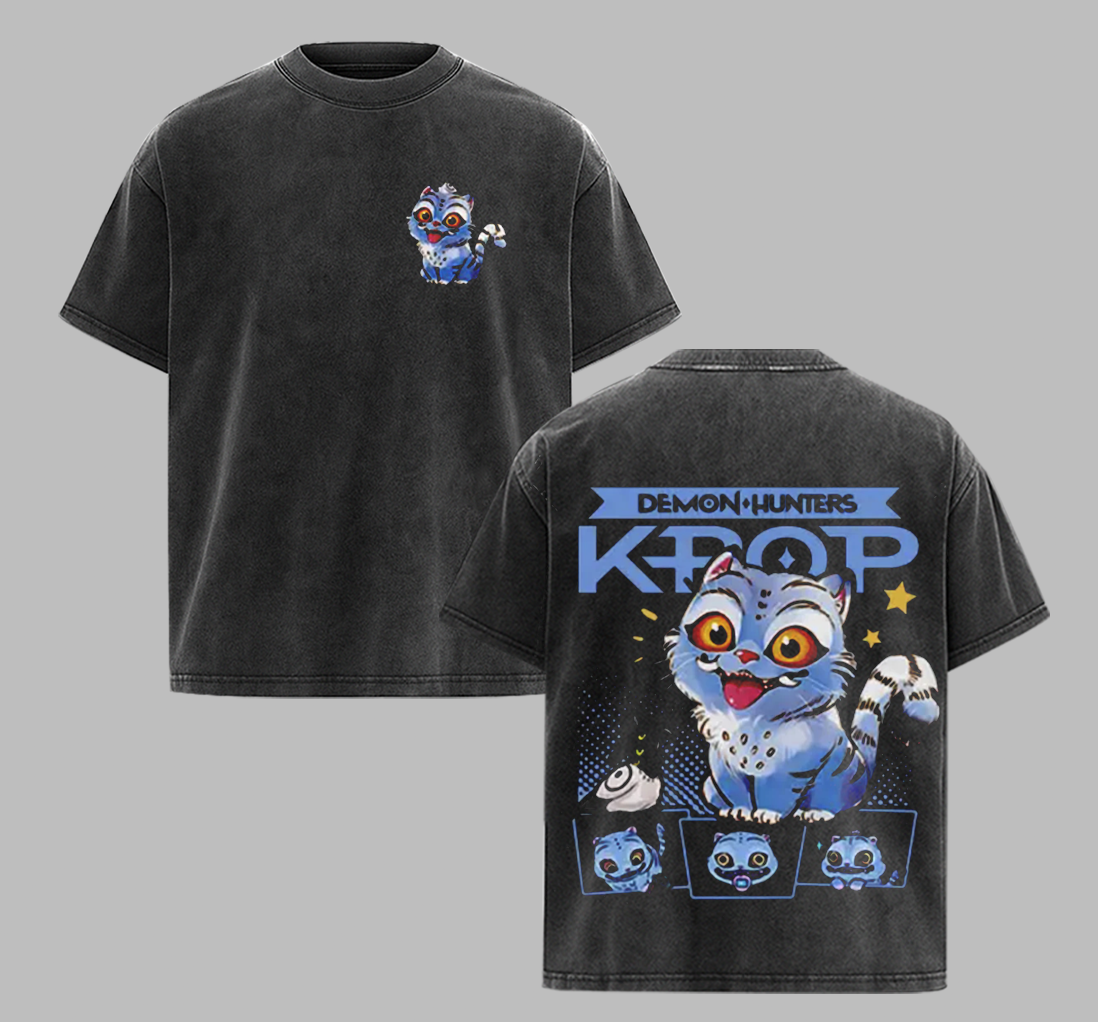 Derpy Tiger Blue Kpop Demon Hunters VRS Tee [KPX]