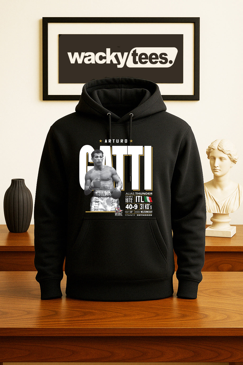Arturo Gatti aka Thunder WBC Champion Tale of the Tape Graphic Tee Shirt