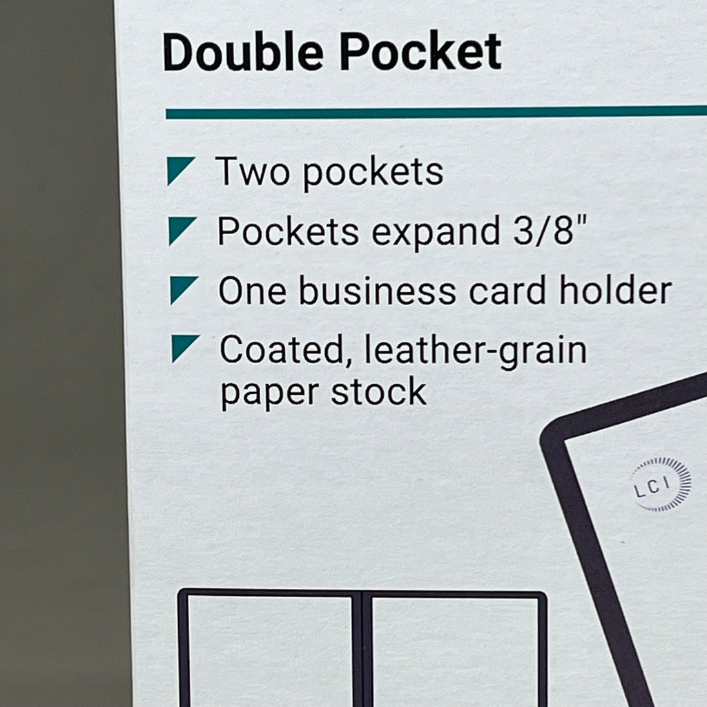 ZA@ SKILCRAFT (2 PACK, 50 TOTAL) Double Pocket Presentation Portfolio Dark Blue