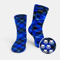 Kids' Nonskid Fleece Socks - Blue Argyle
