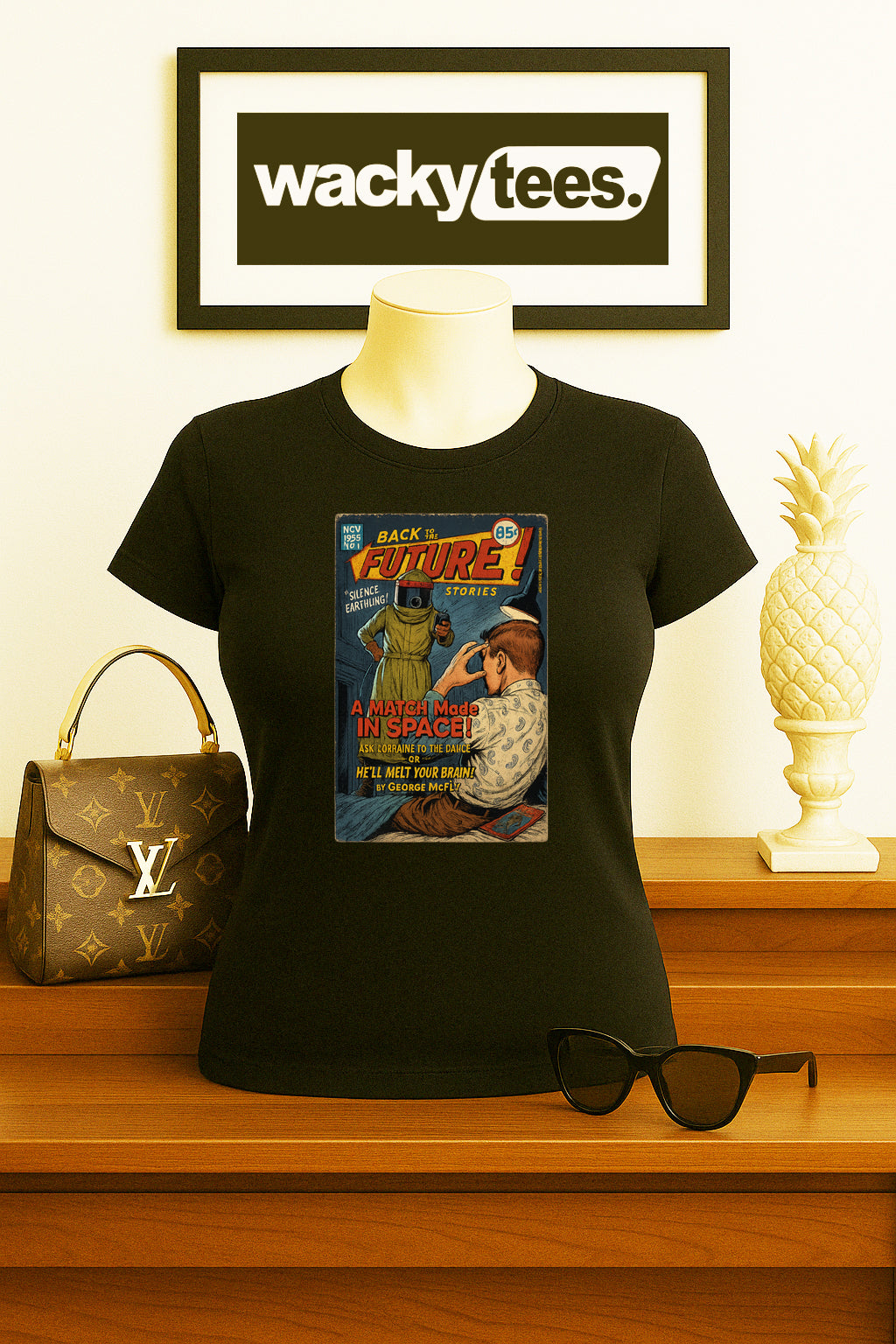 Back to The Future Stories A Match Made in Space McFly Comic Graphic Tee Shirt