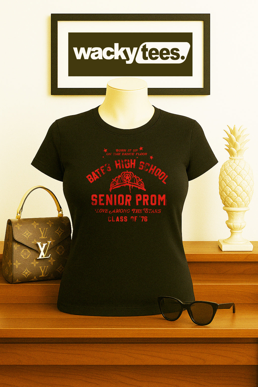 Carrie Class of 1976 Bates High School Senior Prom Horror Graphic Tee Shirt