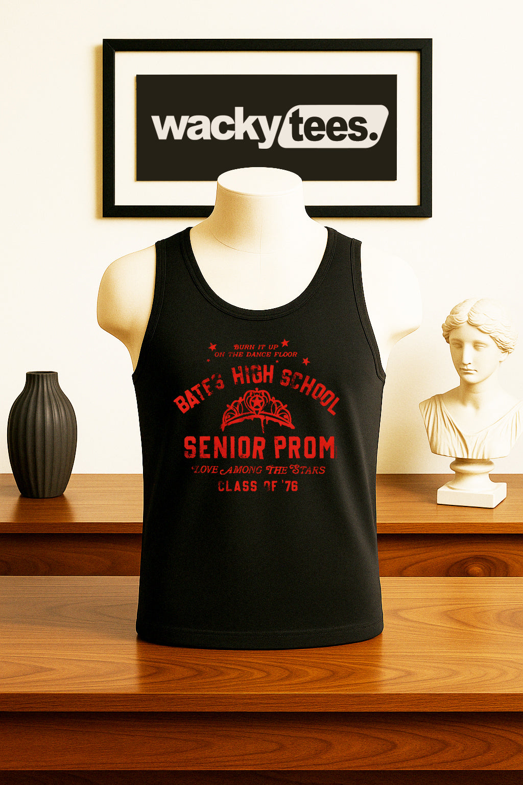 Carrie Class of 1976 Bates High School Senior Prom Horror Graphic Tee Shirt